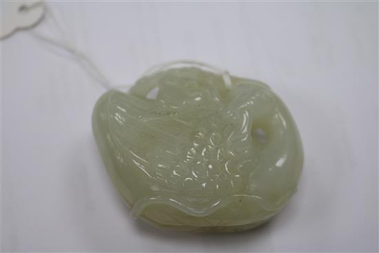 A Chinese jade figure of a duck